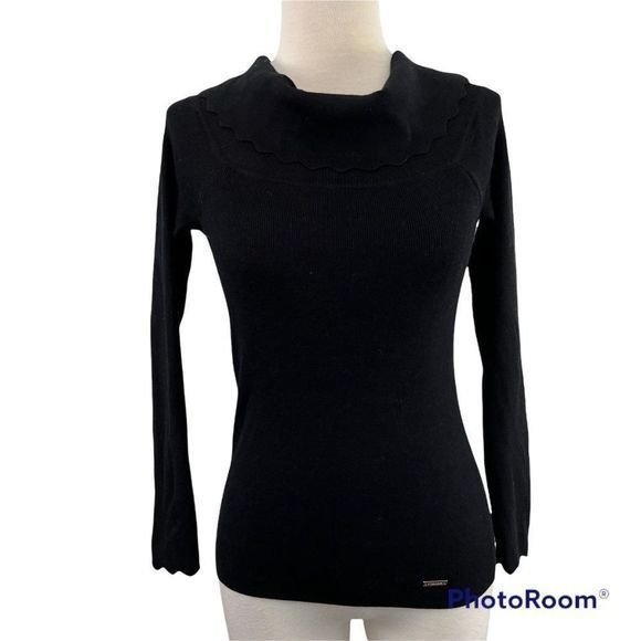 NWT TAHARI Black Off The Shoulder Sweater‎ (XS) - Picture 7 of 7